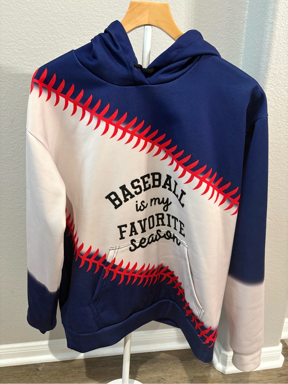 BASEBALL Hoodie – “Baseball Is My Favorite Season” – Size M ⚾️